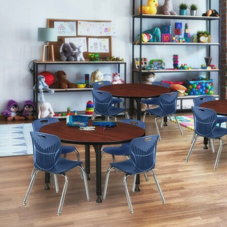 REGENCY Tables > Height Adjustable > Round Table & Chair Sets, 36 W X 36 L X 23-34 H, Cherry TB36RNDCHAPBK45NV